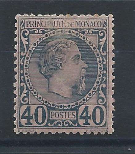 Monaco N°7* (MH) 1885 - Prince Charles III 