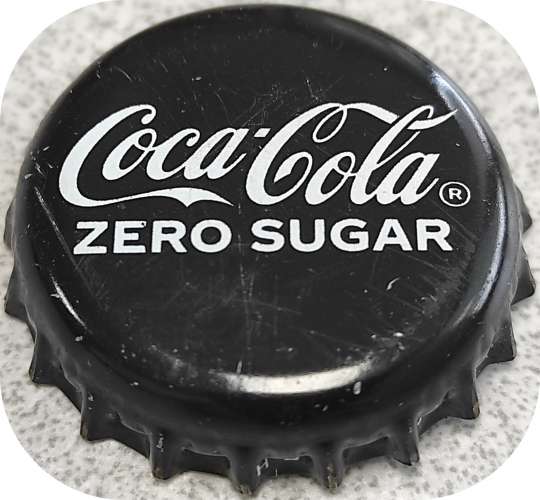 Capsule Crown Cap Coca Cola Noire Zéro Sugar SU
