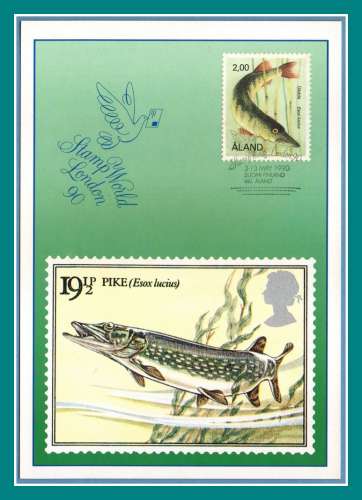  CAM ALAND Stamp World London Finland 1990  Poisson