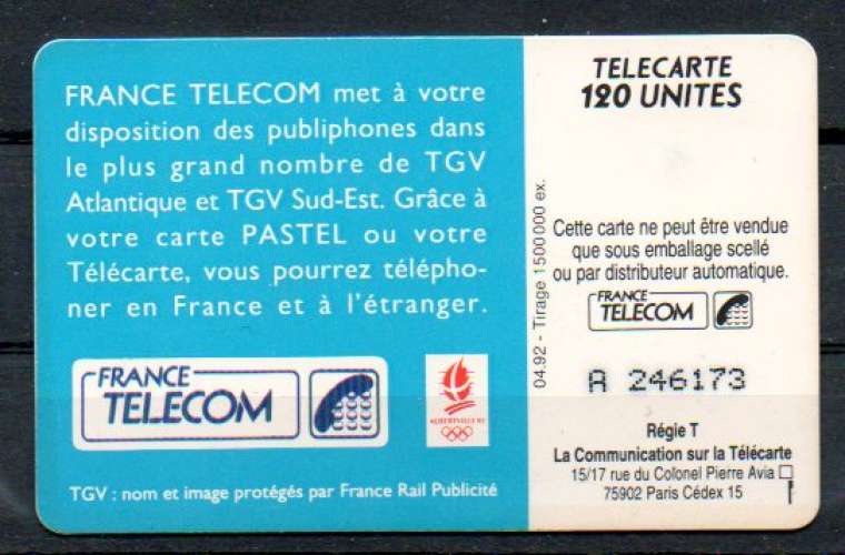 France F274A TGV Téléphone 120U-SO3 1992