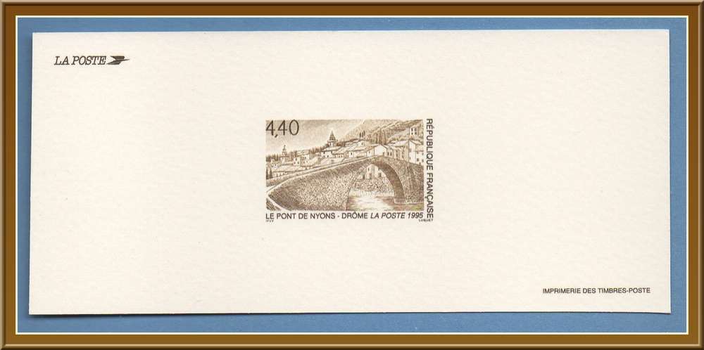 Gravure N° 2956 Le PONT de Nyons Drôme 1995 