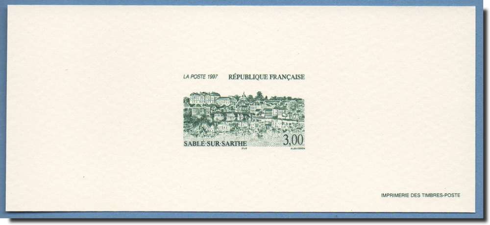  Gravure N° 3107 Sablé sur Sarthe 1997 Pont