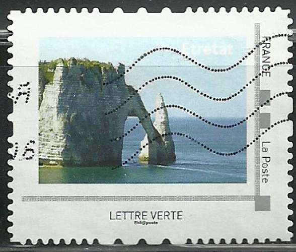 France - Timbre de collector - Étretat - Autoadhésif oblitéré .