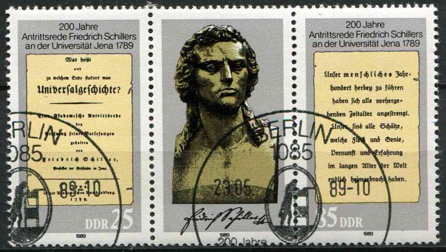 ALLEMAGNE RDA 1989 OBLITERE N° 2864A