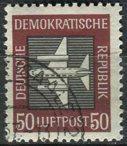 ALLEMAGNE RDA 1957 OBLITERE Poste aérienne N° 4
