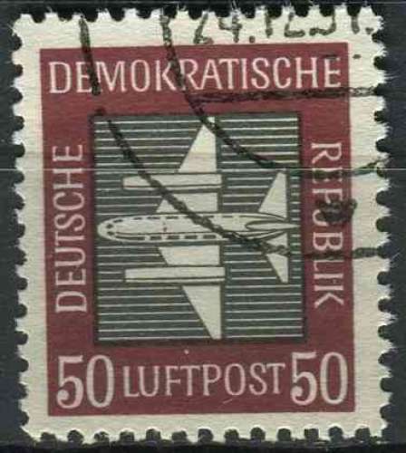 ALLEMAGNE RDA 1957 OBLITERE Poste aérienne N° 4