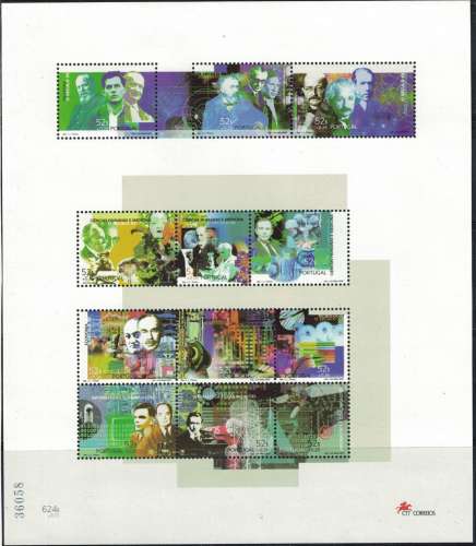 Portugal 2000 Bloc Feuillet Neuf Lauréats Prix Nobel Siècle XX Y&T PT 2369 2380PF SU