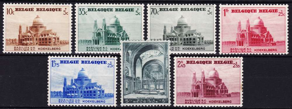 Belgique  - Année 1938 - Y&T N°471 à 477*