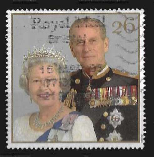 Grande Bretagne 1997 - Y&T 2008 (Oblitéré) - La reine Elizabeth II et le prince Philip