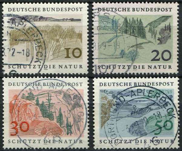 ALLEMAGNE RFA 1969 oblitéré N° 454 à 457