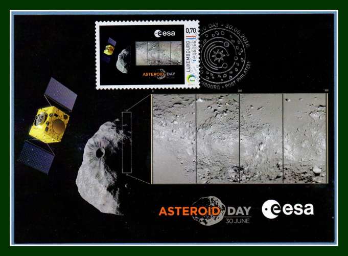 Luxembourg Carte Maximum ESA Astéroïd Day 2018 Espace Space