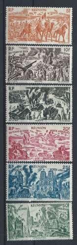 Réunion PA N°36/41** (MNH) 1946 - Tchad au Rhin