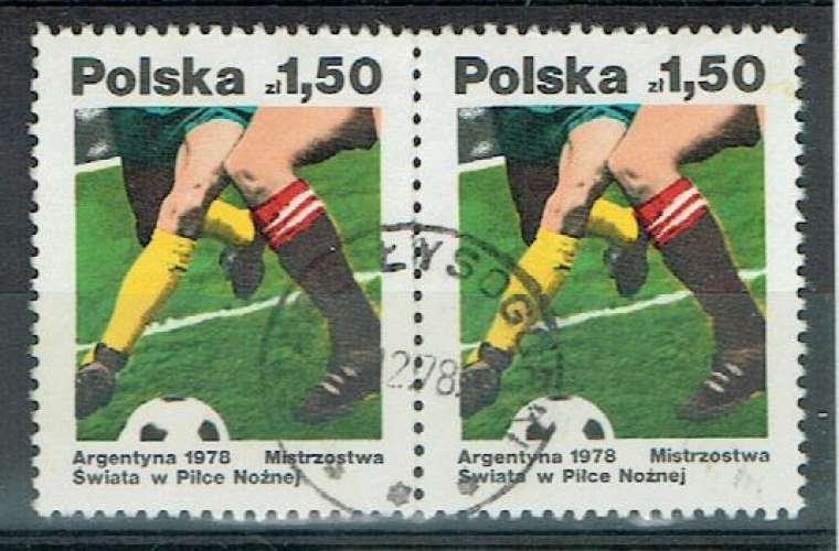 POLOGNE 1978 - PAIRE YT 2384 OBLITÉRÉE.