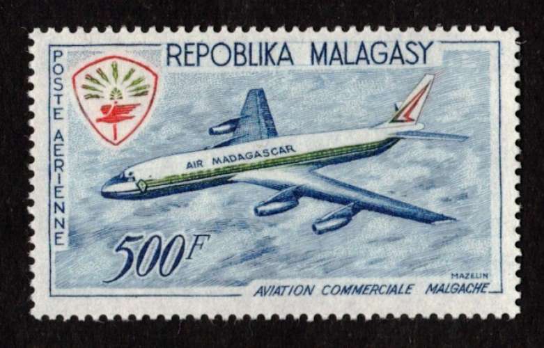 Madagascar 1963 PA  Y&T 88 * Douglas DC 8