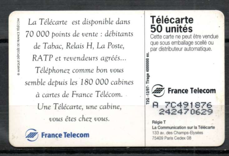 France F813 Guitare France Télécom 50U-SO3 T2G 1997 