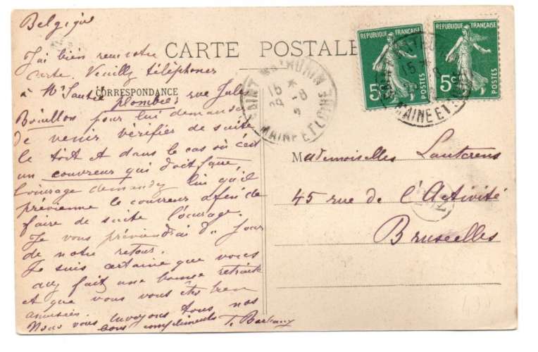 cpa 49 Saint ( St ) Mathurin la Rue Nationale 