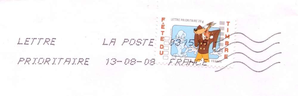 France Lettre Oblitération 13.08.2008 Timbre BD Fête du timbre