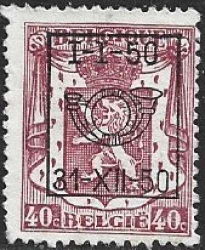 Belgique - 1950 - PRE 602 (*) - NSG - No gum