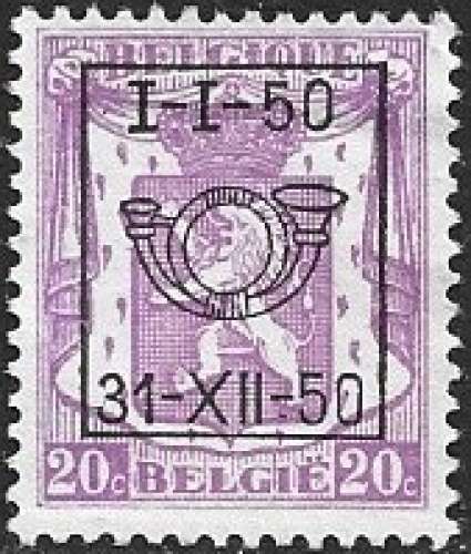 Belgique - 1950 - PRE 601 (*) - NSG - No gum