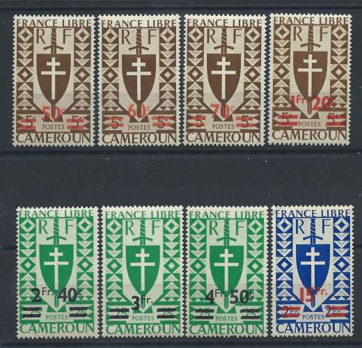 Cameroun N°266/73** (MNH) 1941 - Série de Londres surchargé