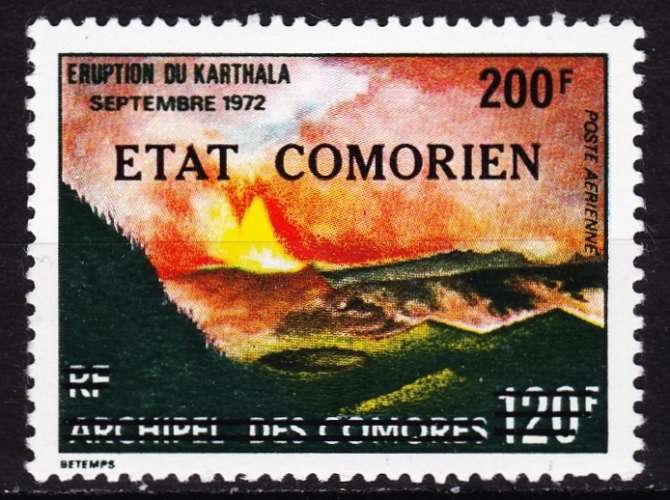 Comores République - Poste aérienne - Y&T N°87* - éruption du Kalthala 