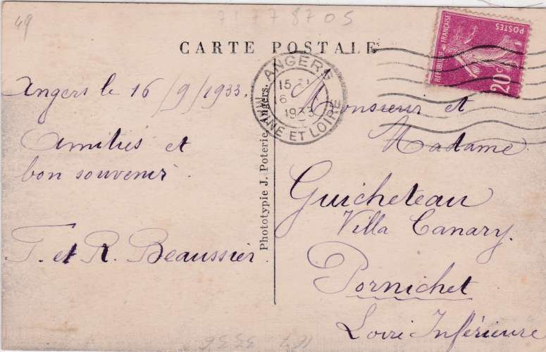 CPA - ANGERS - Vue Générale du Jardin du Mail.