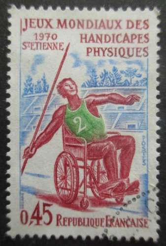 FRANCE N°1649 Jeux mondiaux des handicapés a St Etienne oblitéré