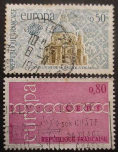 FRANCE N°1676 et 1677 Europa oblitérés