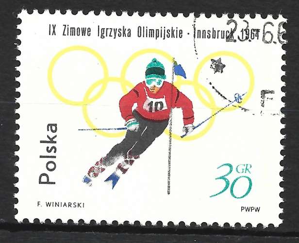 POLOGNE 1964 - Y & T : 1323 - JO Innsbruck : ski