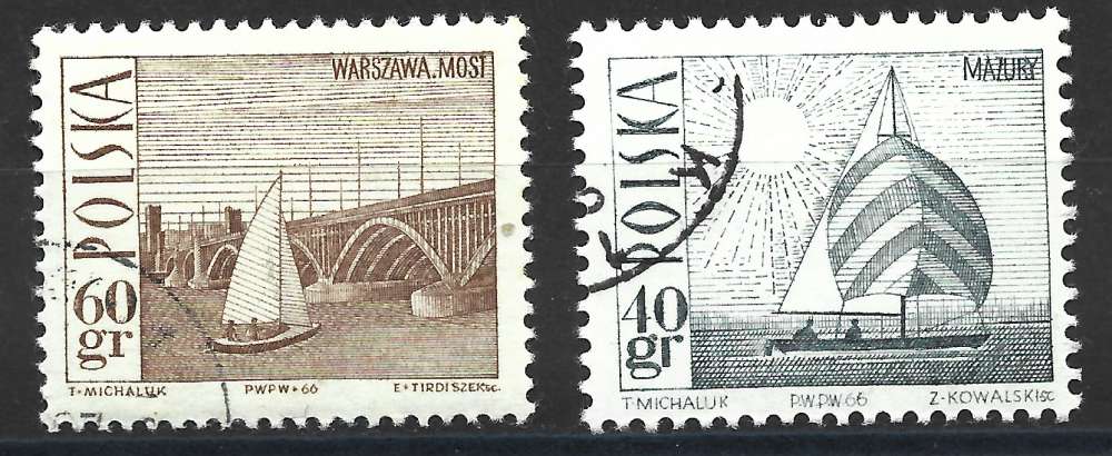 POLOGNE 1966- Y & T : 1557, 1559 - Bateaux voiliers