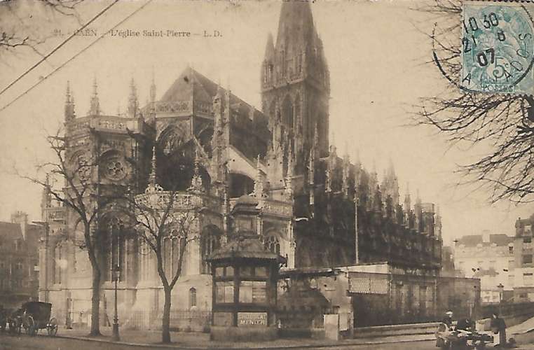 CPA - CAEN - l'Église Saint-pierre.
