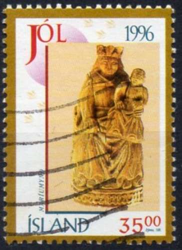 9037 - Y&T n° 813 - oblitéré - Noël - Vierge et l'enfant - 1996 - Islande