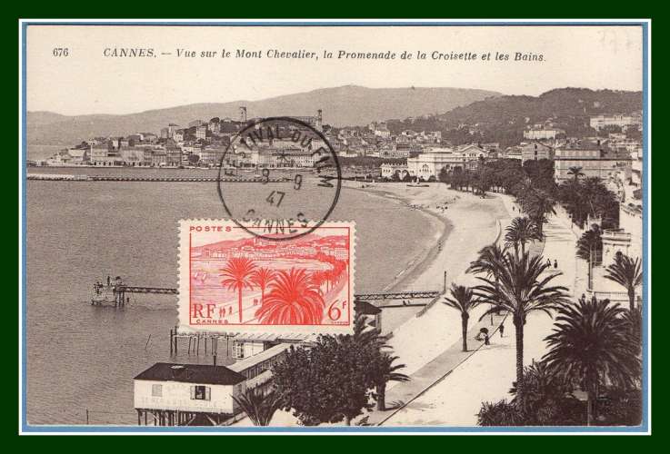 Carte Maximum N° 777 Cannes 1947 BT Festival du Film