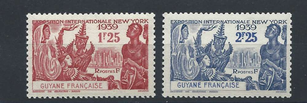 Guyane N°150/51** (MNH) 1939 - Exposition Internationale de New York