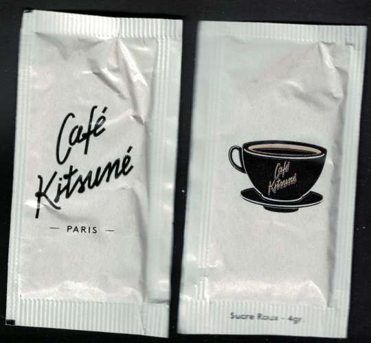 France Sachet Sucre Sugar Café Kitsuné Paris Sucre Roux