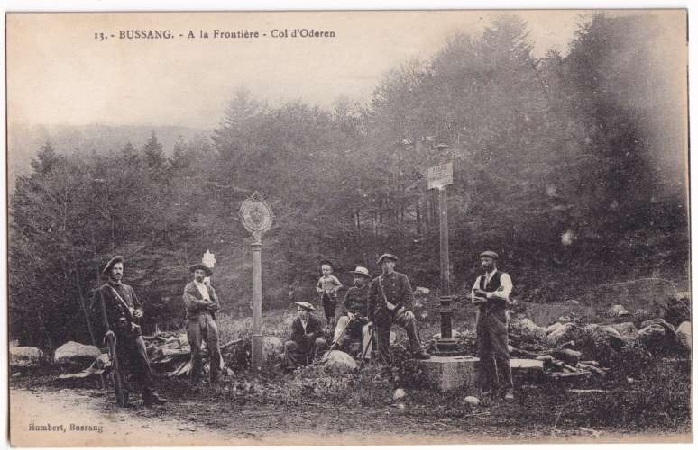 CPA 88 Bussang - A la frontière, col d'Oderen - écrite
