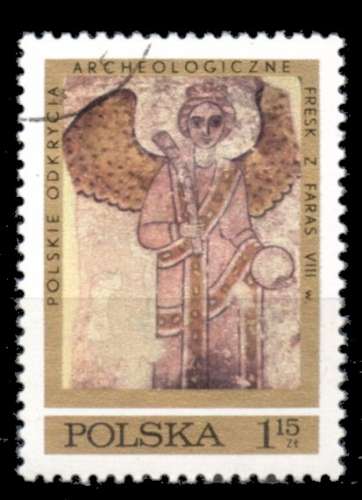 Pologne Yvert N°1919 Oblitéré 1971 Archéologie fresque Archange MICHEL
