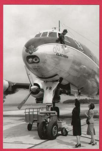 PHOTO REPRODUCTION AVION PLANE FLUGZEUG - KLM LOCKHEED ELECTRON CONSTELLATION STARLINER