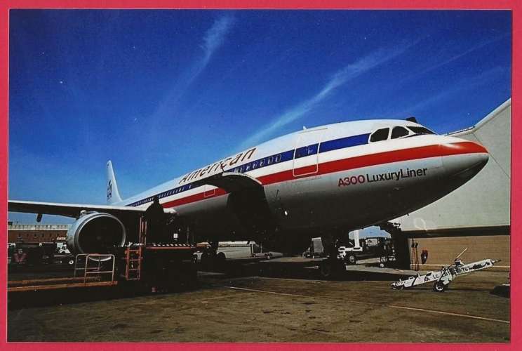 PHOTO REPRODUCTION AVION PLANE FLUGZEUG - AIRBUS A 300 LUXURY LINER AMERICAN