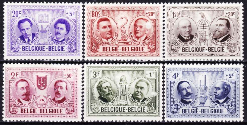 Belgique - Année 1957 - Y&T N° 1013 à 1018*