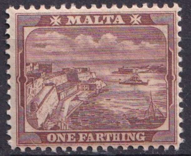 Malte 1899-1900 Y&T 12 neuf sans charnière - Port de la Valette (scan dos)