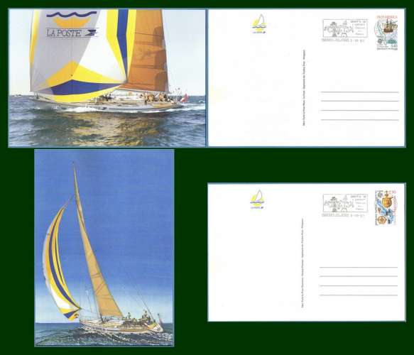  Entier carte 14,8 X 21 cm Europa 1992 Obl. FL Chatenois les Forges Droits de l'Enfant voilier voile