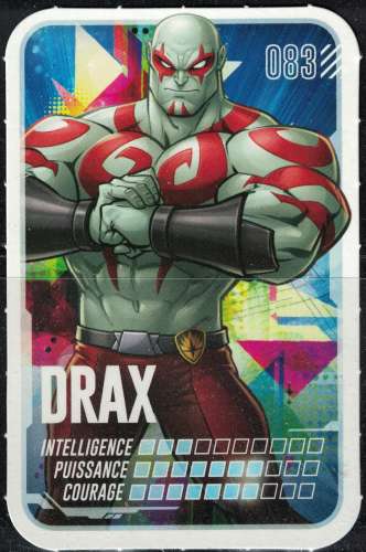 Carte à Collectionner Collector Pars en Mission Marvel E. Leclerc Drax 083