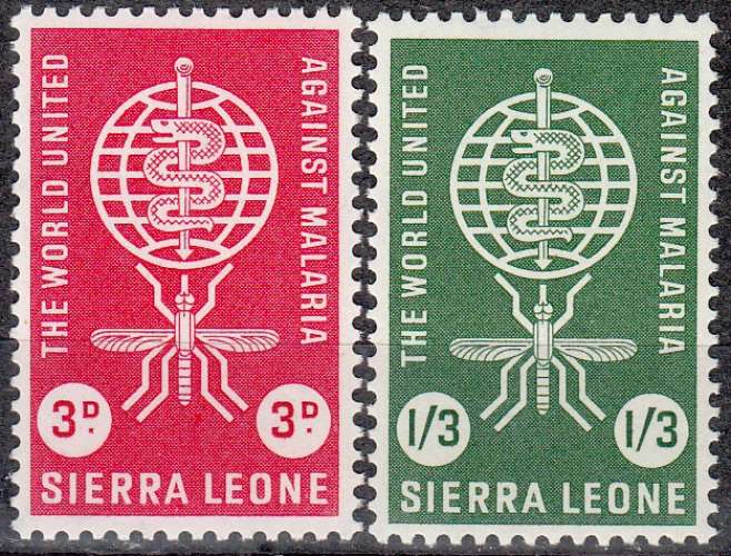 Sierra Leone 1962 Michel 206 - 207 Neuf ** Cote (2001) 0.80 Euro Lutte contre le paludisme