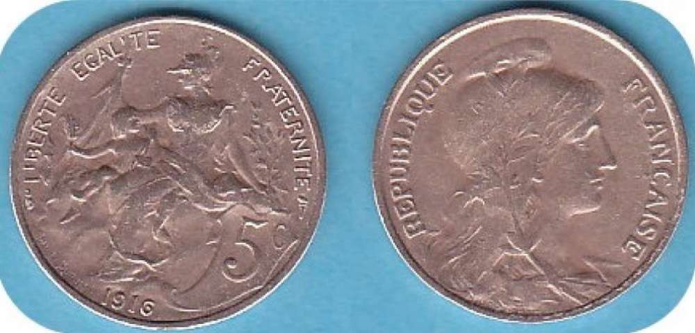 france 5 centimes dupuis  annee 1916