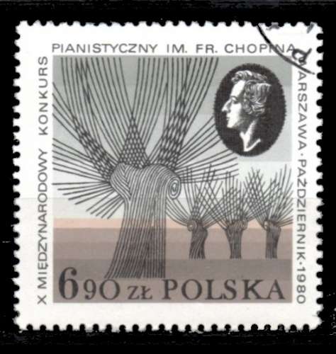 Pologne Yvert N°2531 Oblitéré 1980 Concours CHOPIN piano
