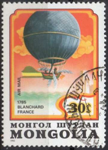 D279 - Y&T n° 146 - oblitéré - Montgolfière Blanchard - 1982 - Mongolie