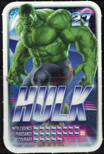 Carte à Collectionner Révèle ton Pouvoir Marvel 2021 E. Leclerc Hulk 27