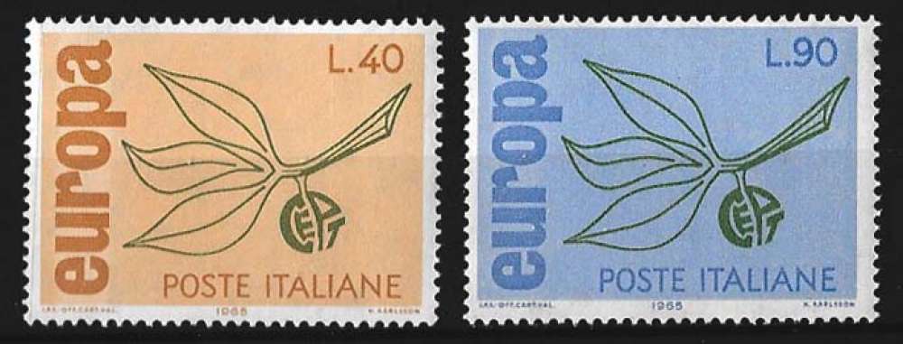 Italie Europa 1965 - Y&T 928 et 929 ** MNH