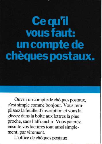 Suisse 1976 Obl Compte de chèque postal